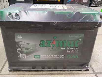 Аккумулятор автомобильный Azimut 75Ah оп R+